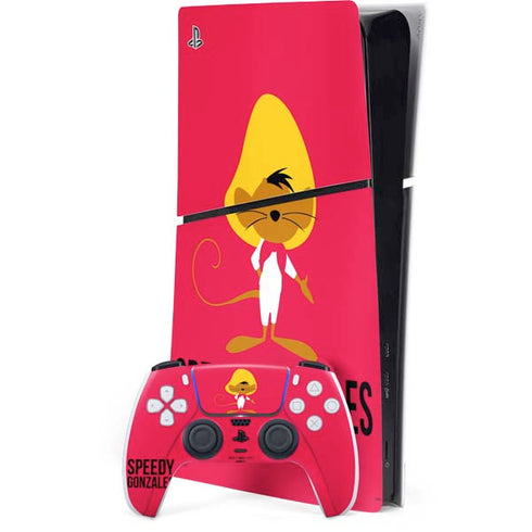 Looney Tunes Speedy Gonzales Identity PS5 Slim Digital Edition Console Skin