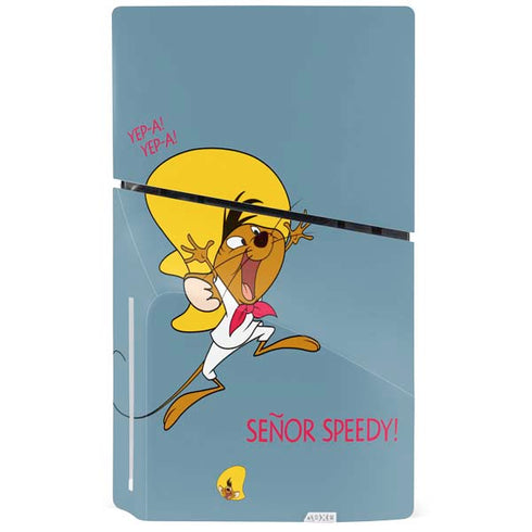 Looney Tunes Speedy Gonzales -Yepa! Yepa! PS5 Slim Disk Console Skin