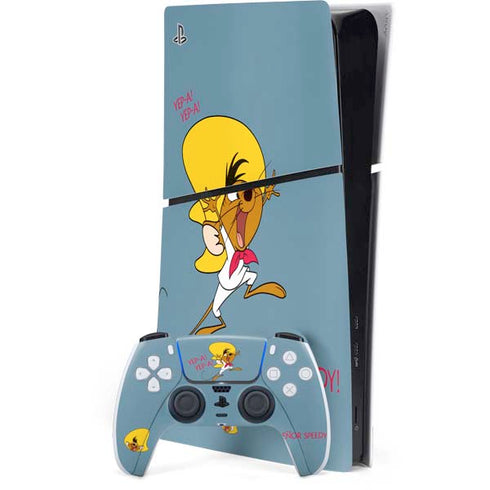 Looney Tunes Speedy Gonzales -Yepa! Yepa! PS5 Slim Digital Edition Console Skin