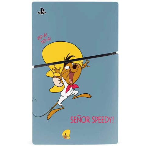 Looney Tunes Speedy Gonzales -Yepa! Yepa! PS5 Slim Digital Edition Console Skin