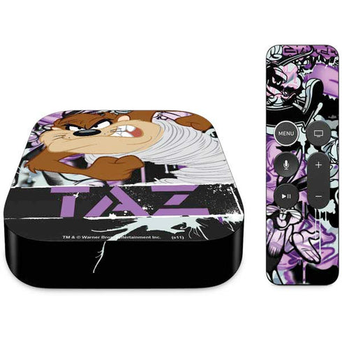 Looney Tunes Splatter Paint Tasmanian Devil Apple TV Skin