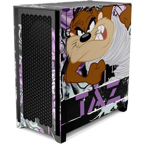 Looney Tunes Splatter Paint Tasmanian Devil Corsair 4000D Tempered Glass Mid-Tower ATX Case Skin
