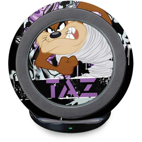Looney Tunes Splatter Paint Tasmanian Devil Fast Charge Wireless Charging Stand Skin