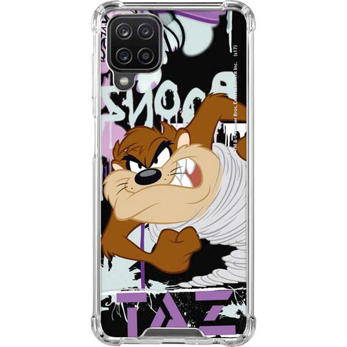 Looney Tunes Splatter Paint Tasmanian Devil Galaxy A12 Clear Case