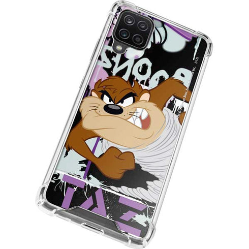 Looney Tunes Splatter Paint Tasmanian Devil Galaxy A12 Clear Case