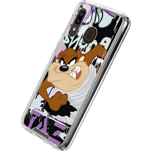 Looney Tunes Splatter Paint Tasmanian Devil Galaxy A30 Clear Case