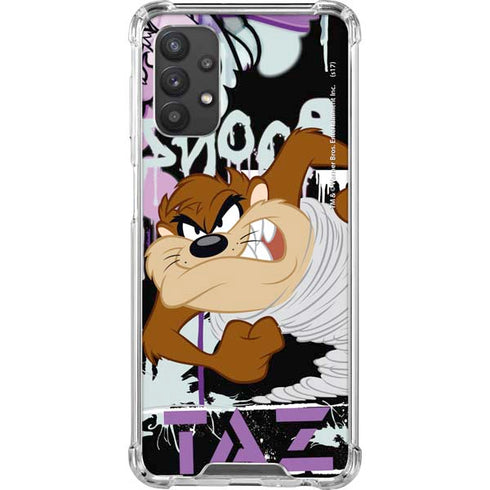 Looney Tunes Splatter Paint Tasmanian Devil Galaxy A32 5G Clear Case