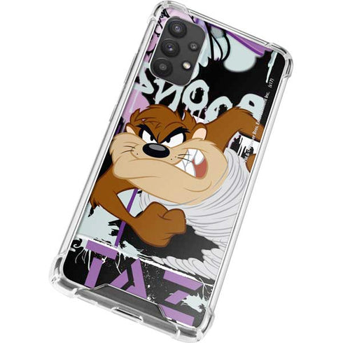 Looney Tunes Splatter Paint Tasmanian Devil Galaxy A32 5G Clear Case