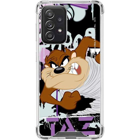 Looney Tunes Splatter Paint Tasmanian Devil Galaxy A52 5G Clear Case