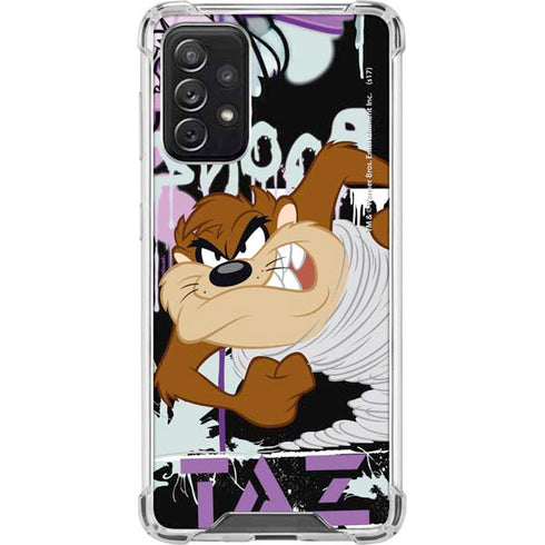Looney Tunes Splatter Paint Tasmanian Devil Galaxy A72 5G Clear Case