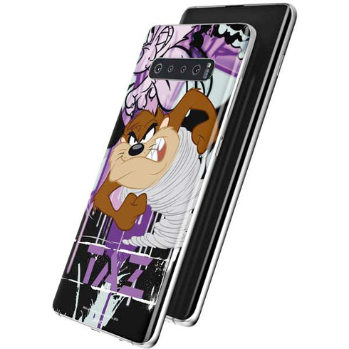 Looney Tunes Splatter Paint Tasmanian Devil Galaxy S10 Plus Skin
