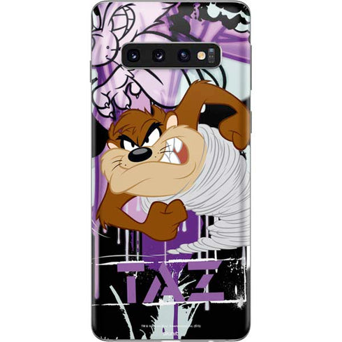 Looney Tunes Splatter Paint Tasmanian Devil Galaxy S10 Skin