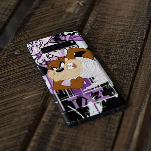 Looney Tunes Splatter Paint Tasmanian Devil Galaxy S10 Skin