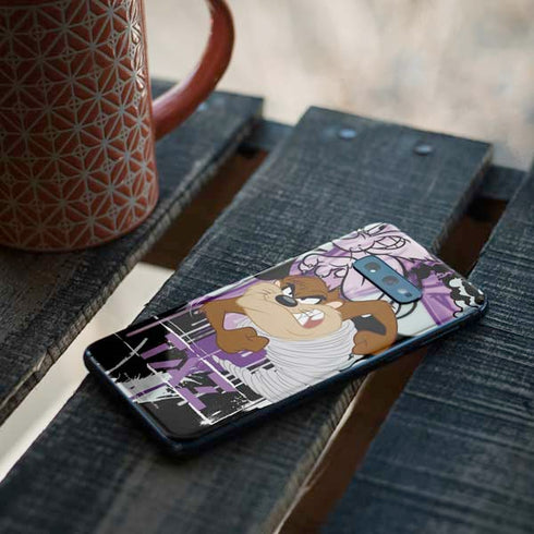 Looney Tunes Splatter Paint Tasmanian Devil Galaxy S10e Skin