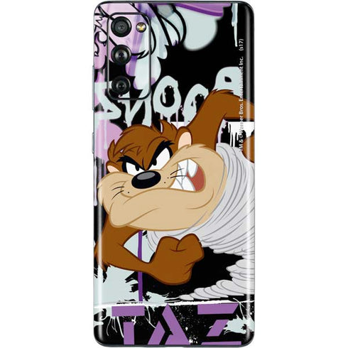 Looney Tunes Splatter Paint Tasmanian Devil Galaxy S20 Fan Edition Skin
