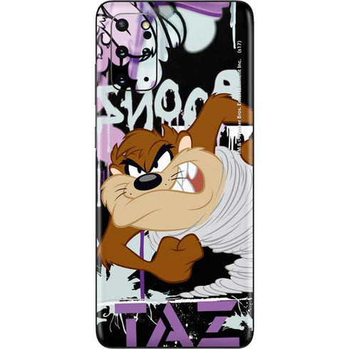 Looney Tunes Splatter Paint Tasmanian Devil Galaxy S20 Plus Skin