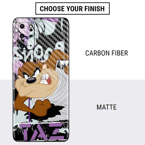 Looney Tunes Splatter Paint Tasmanian Devil Galaxy S20 Plus Skin