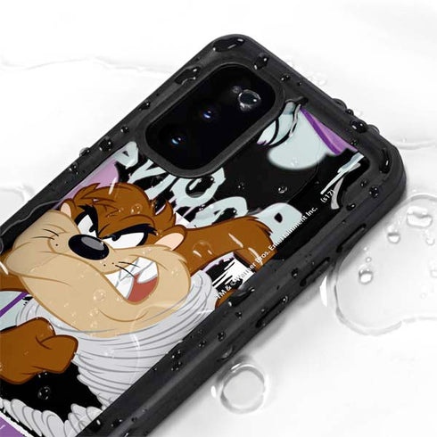 Looney Tunes Splatter Paint Tasmanian Devil Galaxy S20 Waterproof Case