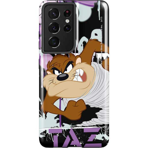 Looney Tunes Splatter Paint Tasmanian Devil Galaxy S21 Ultra 5G Pro Case