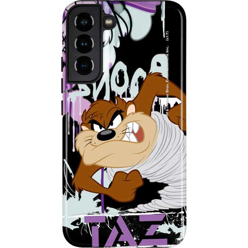 Looney Tunes Splatter Paint Tasmanian Devil Galaxy S22 Plus Pro Case