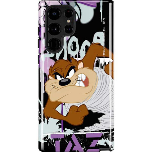 Looney Tunes Splatter Paint Tasmanian Devil Galaxy S22 Ultra Pro Case