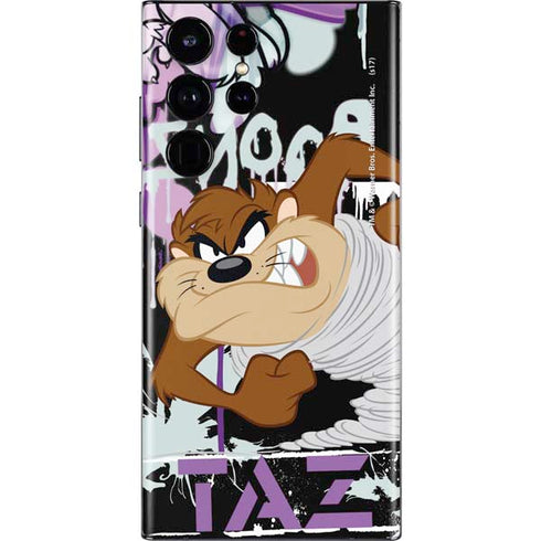 Looney Tunes Splatter Paint Tasmanian Devil Galaxy S22 Ultra Skin
