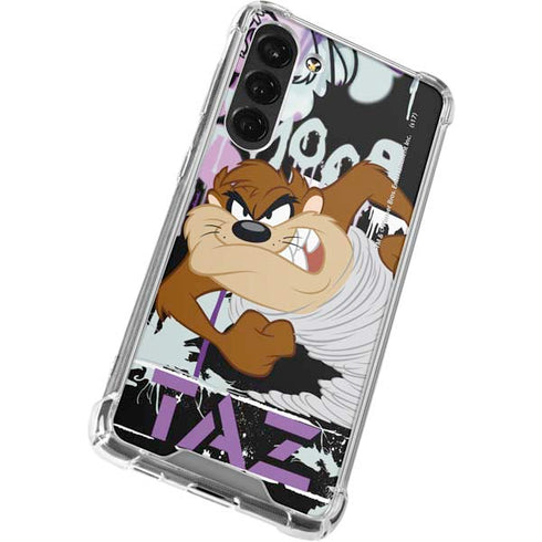 Looney Tunes Splatter Paint Tasmanian Devil Galaxy S23 Plus Clear Case