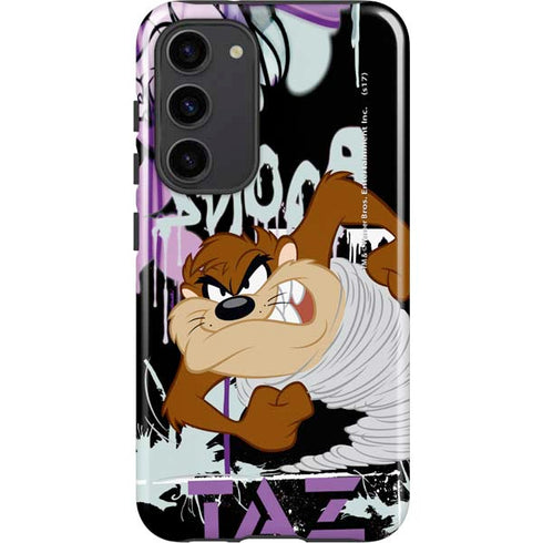 Looney Tunes Splatter Paint Tasmanian Devil Galaxy S23 Plus Pro Case