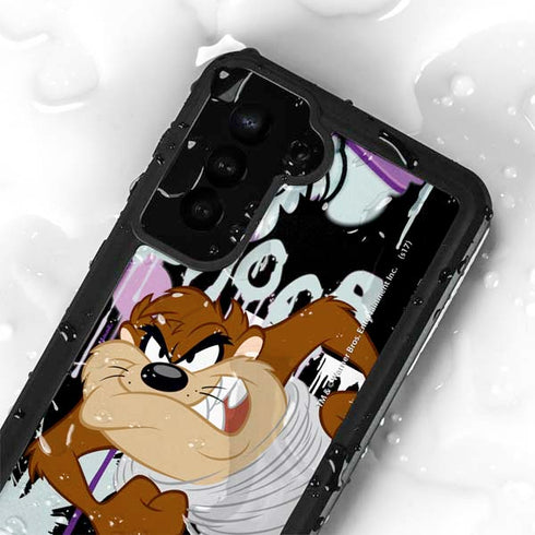 Looney Tunes Splatter Paint Tasmanian Devil Galaxy S23 Plus Waterproof Case