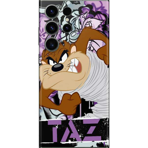 Looney Tunes Splatter Paint Tasmanian Devil Galaxy S23 Ultra Skin