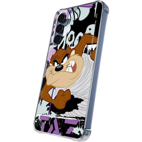 Looney Tunes Splatter Paint Tasmanian Devil Galaxy S24 Clear Case