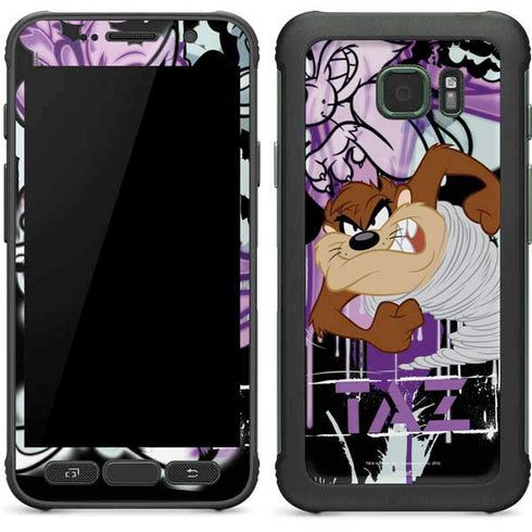 Looney Tunes Splatter Paint Tasmanian Devil Galaxy S7 Active Skin