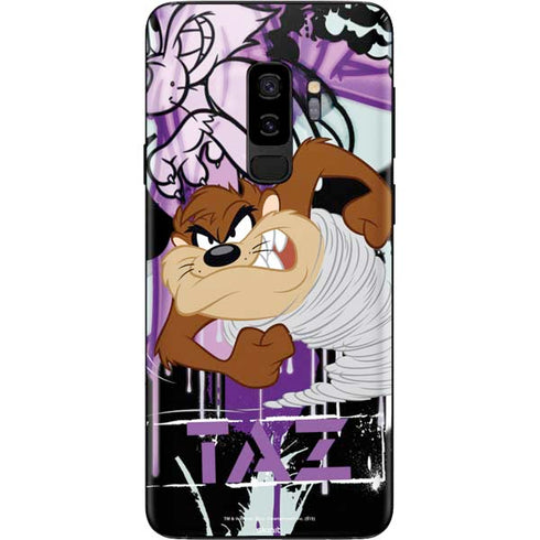 Looney Tunes Splatter Paint Tasmanian Devil Galaxy S9 Plus Skin