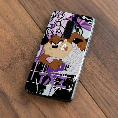 Looney Tunes Splatter Paint Tasmanian Devil Galaxy S9 Plus Skin