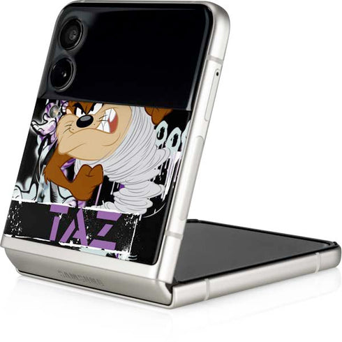 Looney Tunes Splatter Paint Tasmanian Devil Galaxy Z Flip4 5G Skin