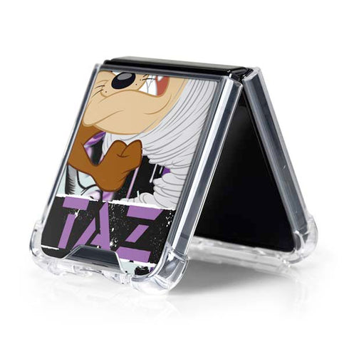Looney Tunes Splatter Paint Tasmanian Devil Galaxy Z Flip5 5G Clear Case