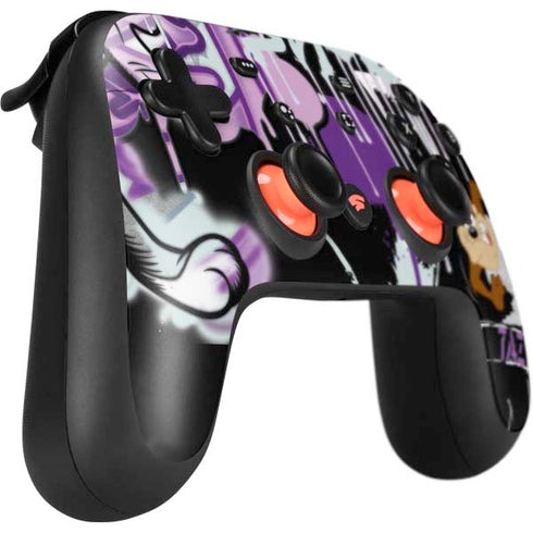 Looney Tunes Splatter Paint Tasmanian Devil Google Stadia Controller Skin