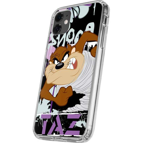Looney Tunes Splatter Paint Tasmanian Devil iPhone 11 Clear Case