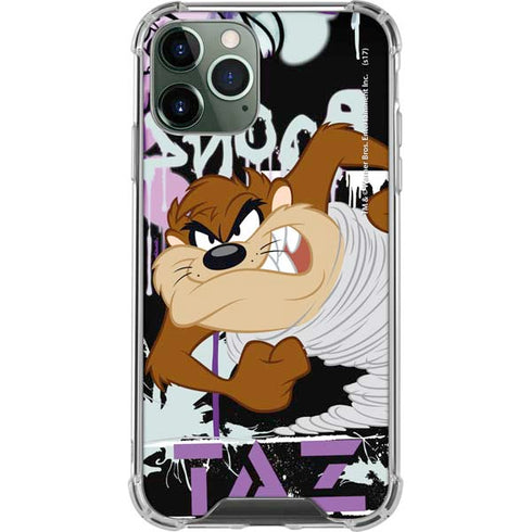 Looney Tunes Splatter Paint Tasmanian Devil iPhone 11 Pro Max Clear Case