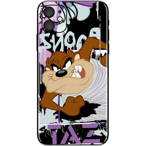 Looney Tunes Splatter Paint Tasmanian Devil iPhone 11 Skin