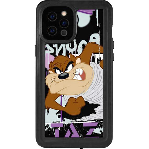 Looney Tunes Splatter Paint Tasmanian Devil iPhone 12 Pro Max Waterproof Case