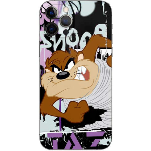 Looney Tunes Splatter Paint Tasmanian Devil iPhone 12 Pro Skin