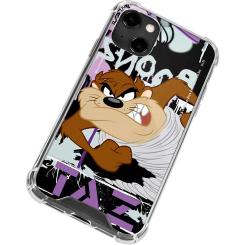 Looney Tunes Splatter Paint Tasmanian Devil iPhone 14 Clear Case