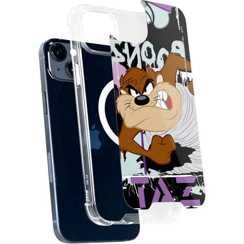 Looney Tunes Splatter Paint Tasmanian Devil iPhone 15 Plus MagSafe Case