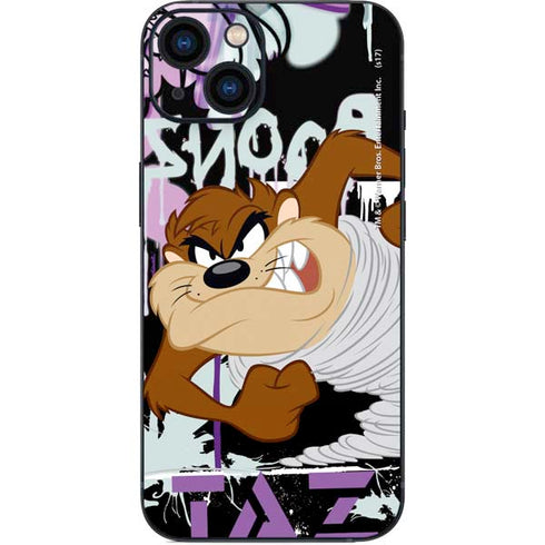 Looney Tunes Splatter Paint Tasmanian Devil iPhone 14 Plus Skin