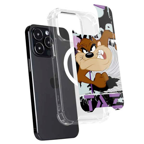 Looney Tunes Splatter Paint Tasmanian Devil iPhone 15 Pro MagSafe Case