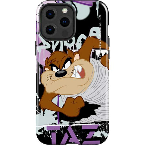 Looney Tunes Splatter Paint Tasmanian Devil iPhone 15 Pro Max Impact Case