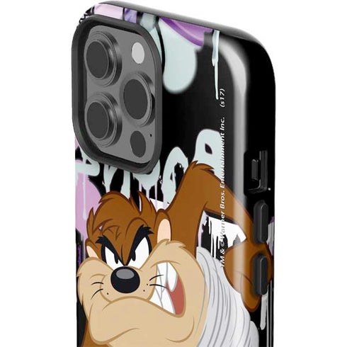 Looney Tunes Splatter Paint Tasmanian Devil iPhone 15 Pro Max Impact Case