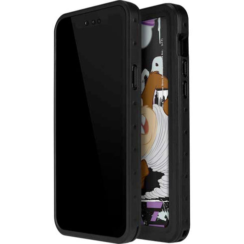 Looney Tunes Splatter Paint Tasmanian Devil iPhone 14 Pro Max Waterproof Case