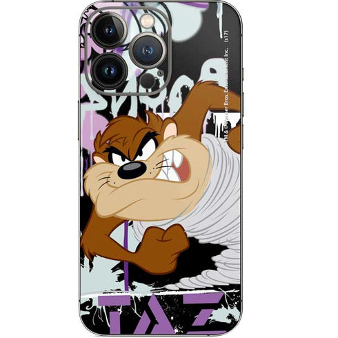 Looney Tunes Splatter Paint Tasmanian Devil iPhone 14 Pro Skin